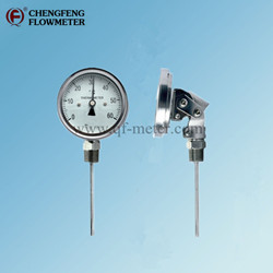 WSS series adjustable angle type Bimetal thermometers  [CHENGFENG FLOWMETER] stainless jacket pipe high accuracy professional manufacture